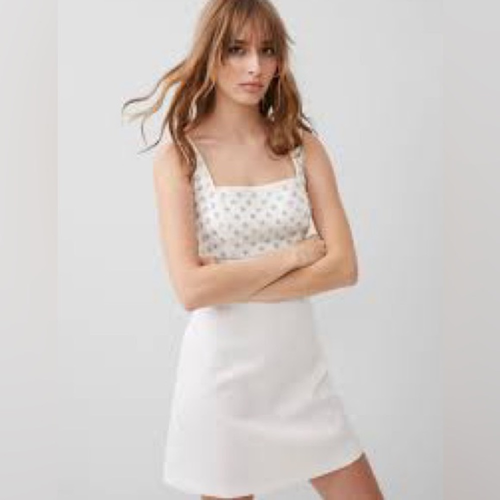 French Connection Embroidered Darcy Crepe Dress